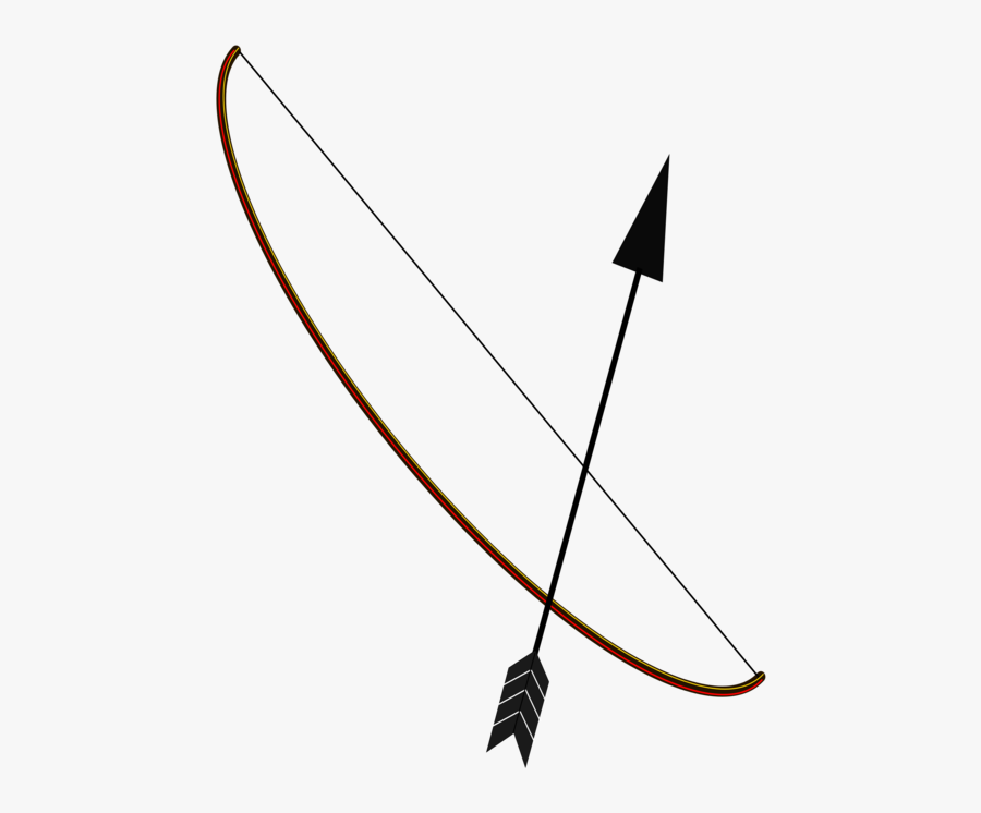 Triangle,bow And Arrow,leaf - Amerindians Bow And Arrow, Transparent Clipart