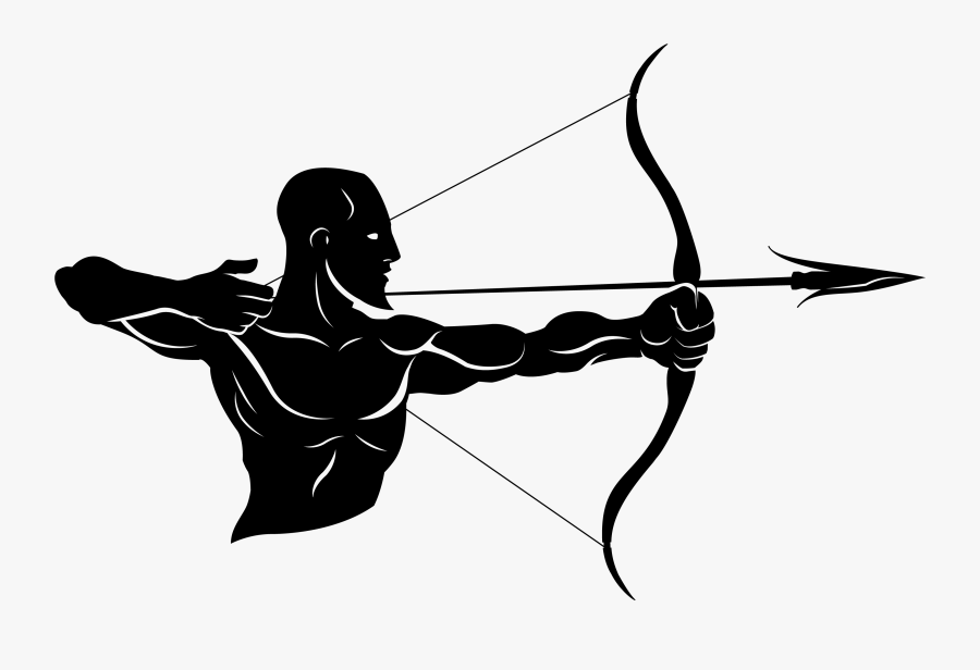 Clip Art Girl Holding Bow And Arrow - Transparent Archer Png, Transparent Clipart