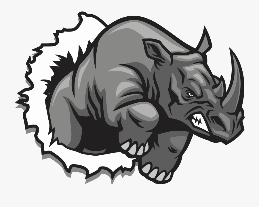 Rhino Clipart Head - Rhino Drawing, Transparent Clipart