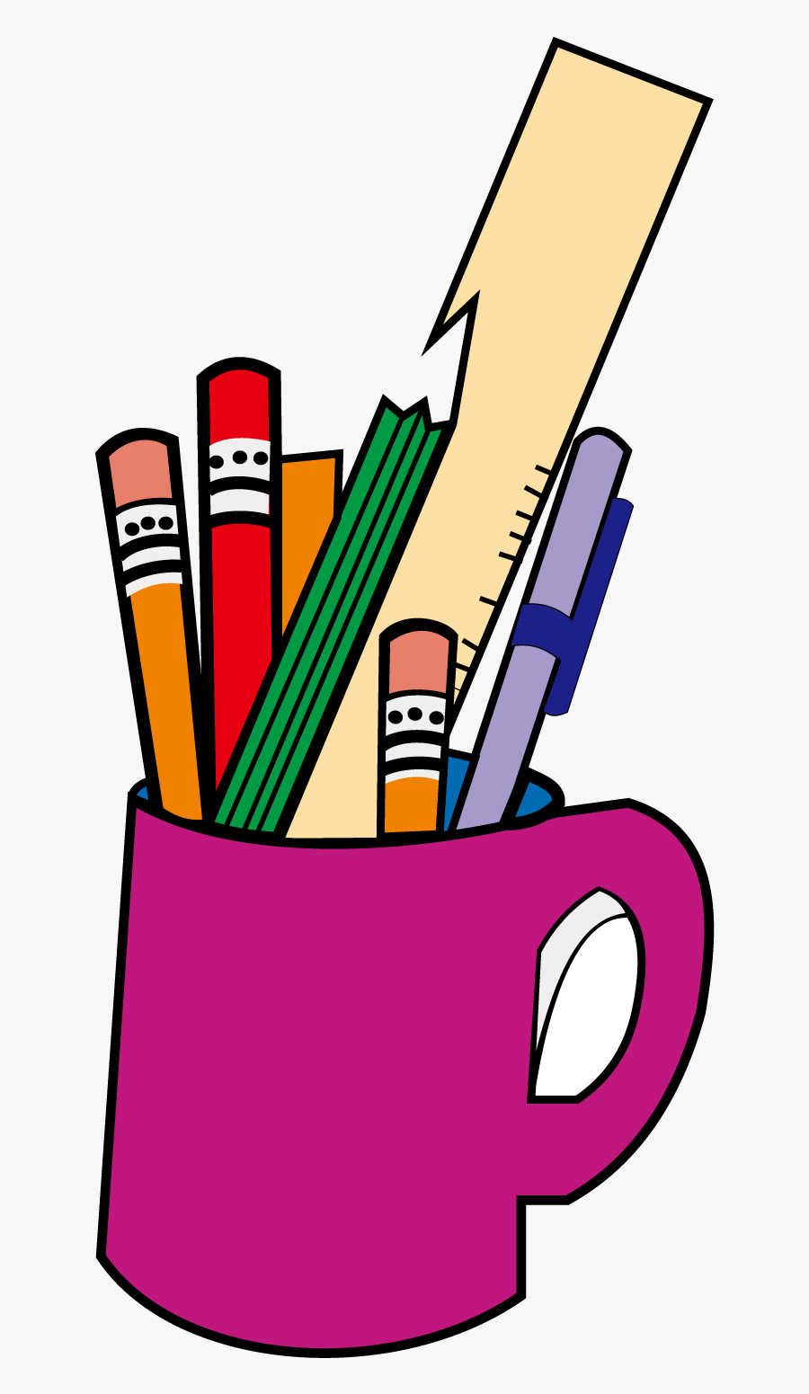 Bucket Drawing Pencil - Pencil Case Stationery Clipart, Transparent Clipart