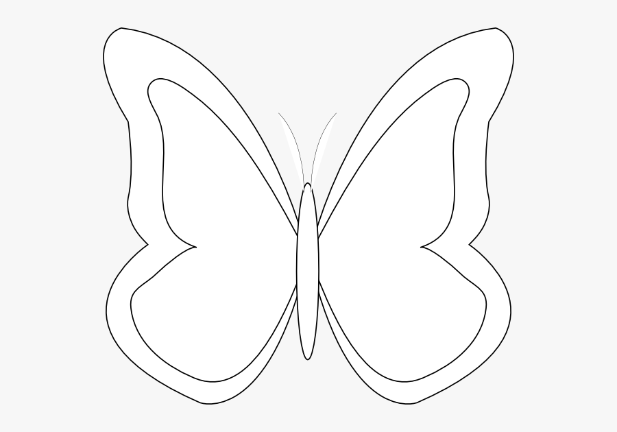 Clipart Butterfly Outline - Butterfly Outline Black Png, Transparent Clipart