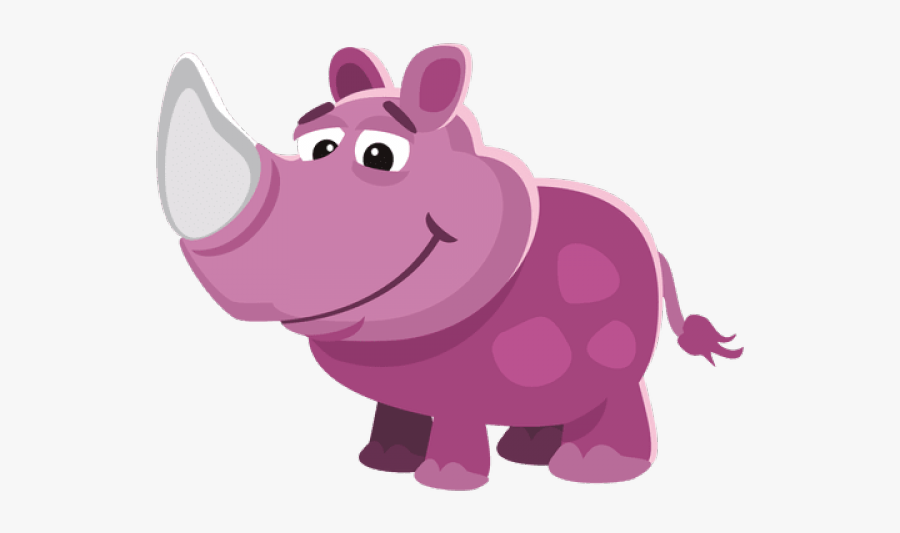 Rhino Cartoon - ภาพ วาด การ์ตูน แรด, Transparent Clipart