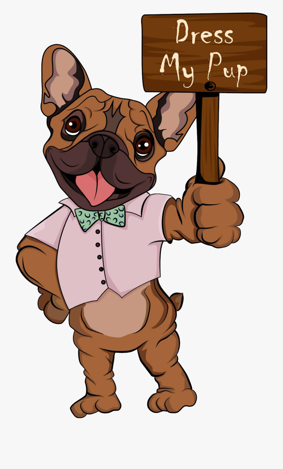 Pug Clipart Doggo - French Bulldog, Transparent Clipart