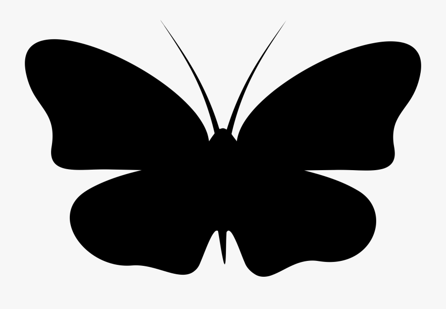 Butterfly Silhouette Cliparts - Butterfly Silhouette Wall, Transparent Clipart