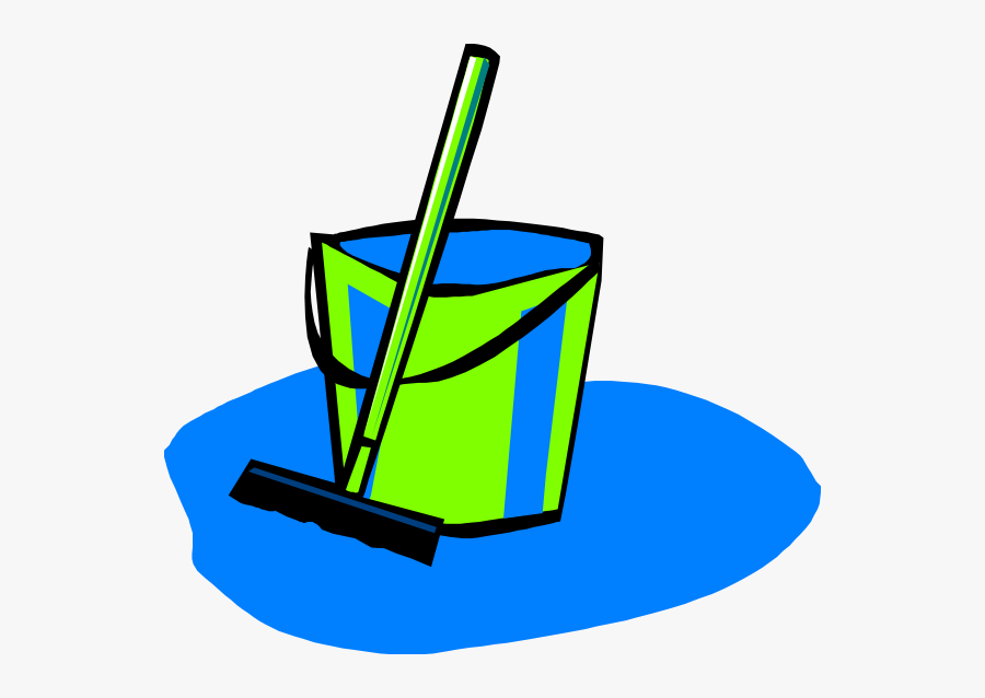 Mop And Bucket Blue Svg Clip Arts - Limpieza Dibujo, Transparent Clipart