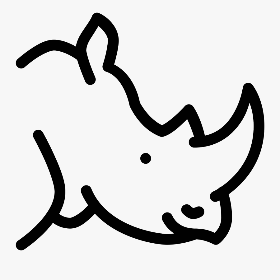 Clip Transparent Download Rhinoceros Png Icon - Katakana Symbols, Transparent Clipart