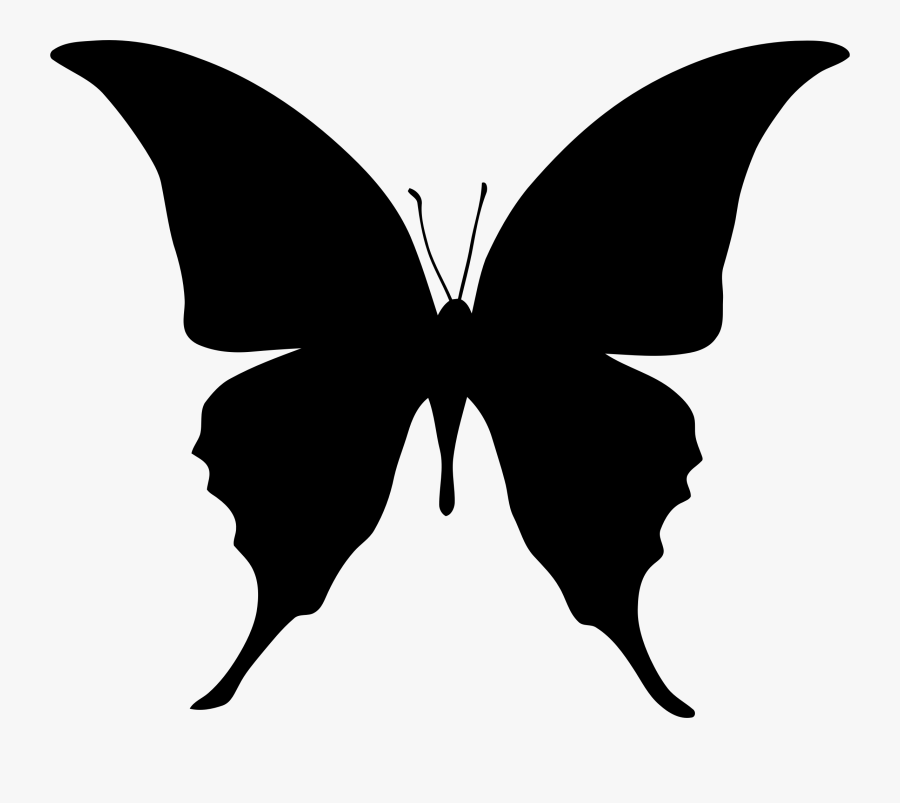 Butterfly Silhouette - Silhouette Of A Butterfly, Transparent Clipart