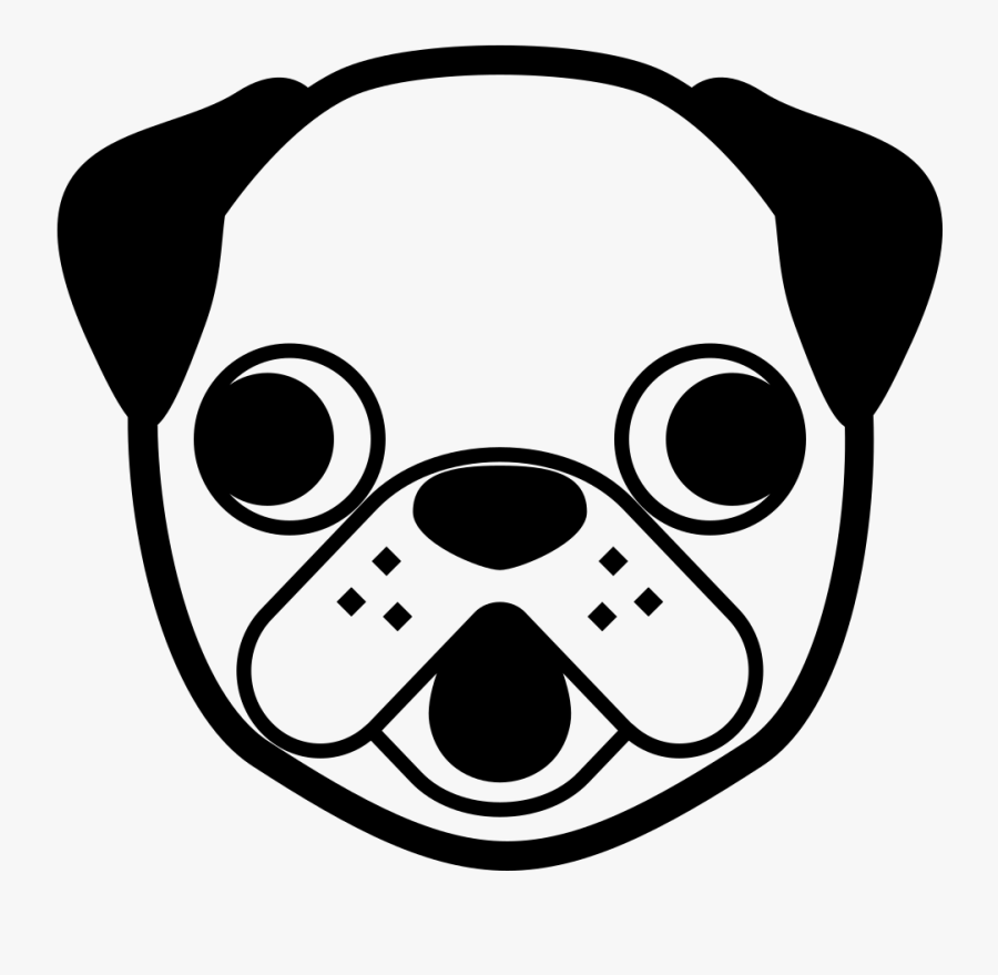 Dog Breed Puppy Pig The Pug Clip Art - Pug Face Clip Art, Transparent Clipart