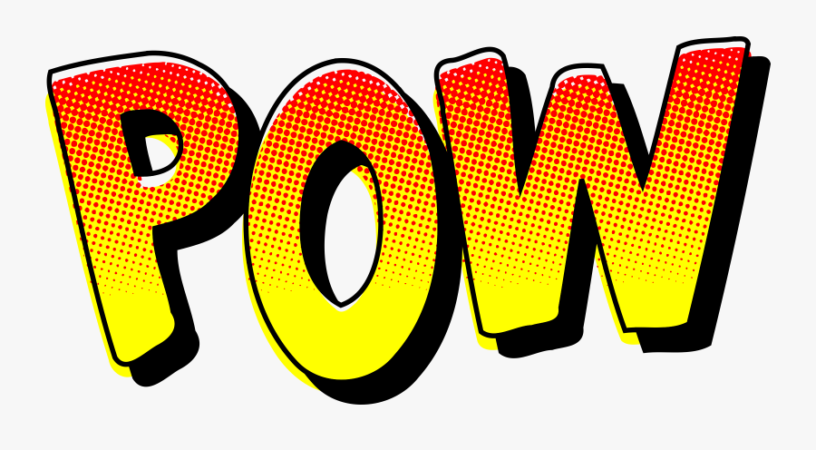 Onlinelabels Clip Art Pow - Comic Book Sound Effects Png, Transparent Clipart