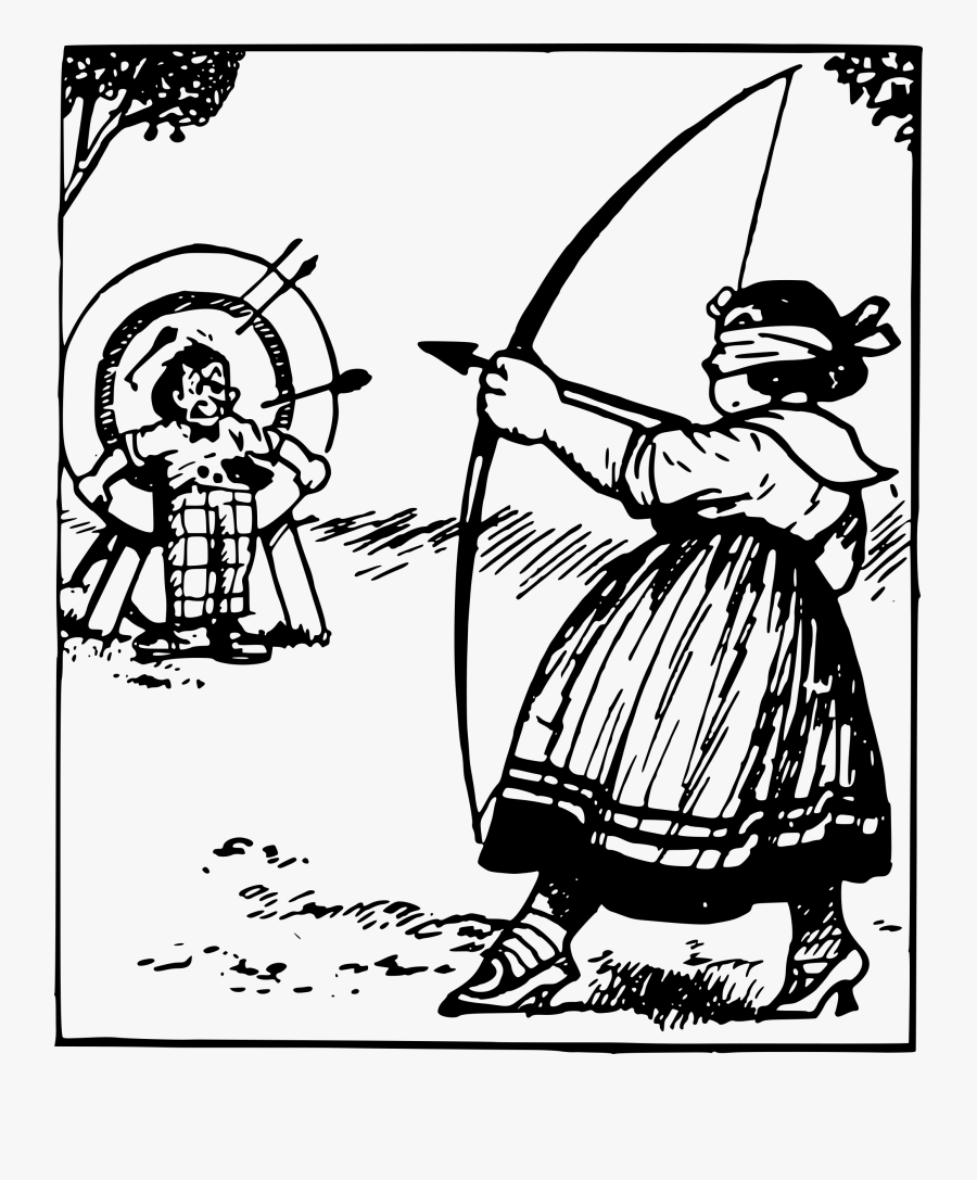 Png Freeuse Download Clipart Woman Arrows Big Image - Bullseye Bow And Arrow Art, Transparent Clipart