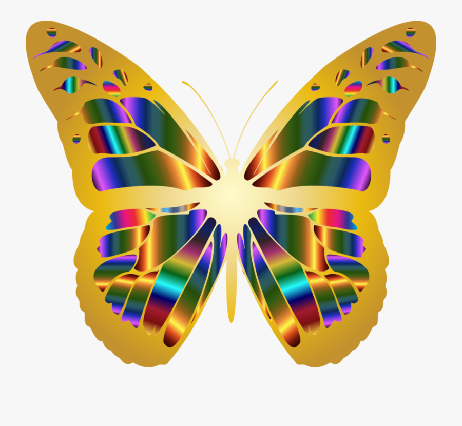 Butterfly,cynthia Subgenus,emperor Moths - Iridescent Monarch Butterfly, Transparent Clipart