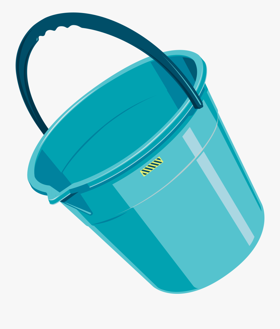 Clip Art Cartoon Bucket - Cartoon Plastic Bucket, Transparent Clipart