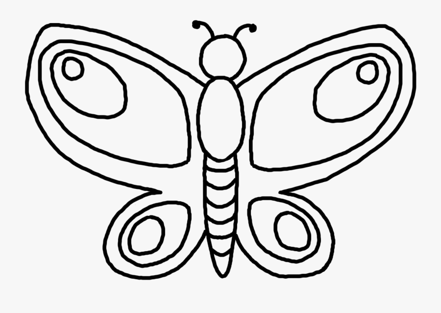 Clipart Butterfly Outline - Colour By Numbers In French, Transparent Clipart