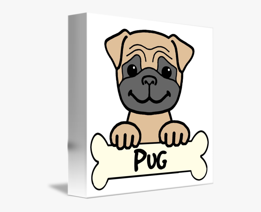 Pug Pug Oval Ornament - Cartoon Pug, Transparent Clipart
