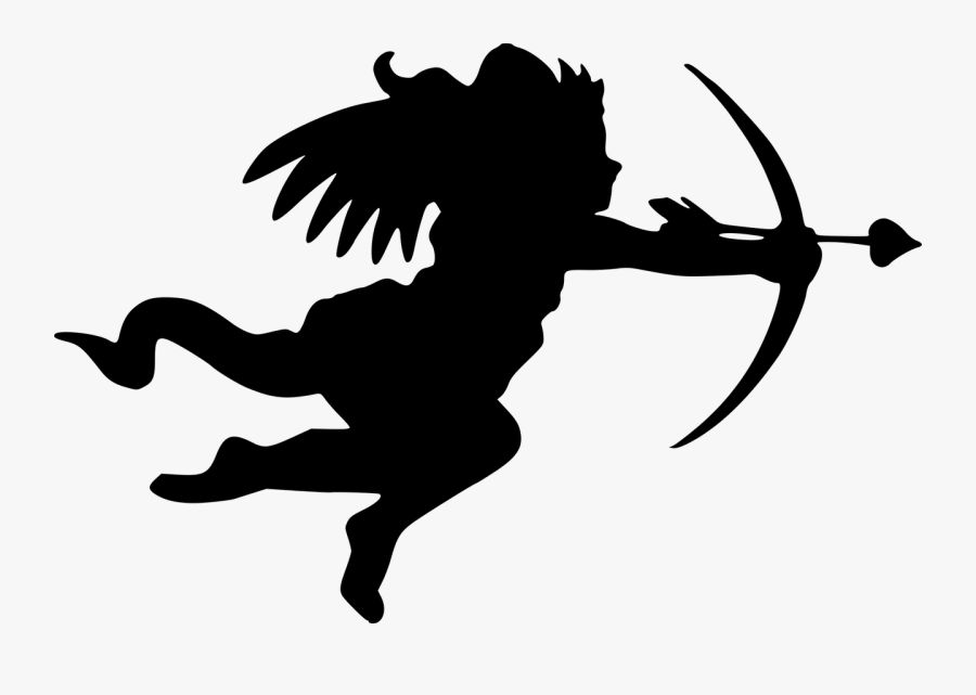 Free Photo Angel Bow Cupid Valentine Love Silhouette - Cupidon Saint Valentin, Transparent Clipart