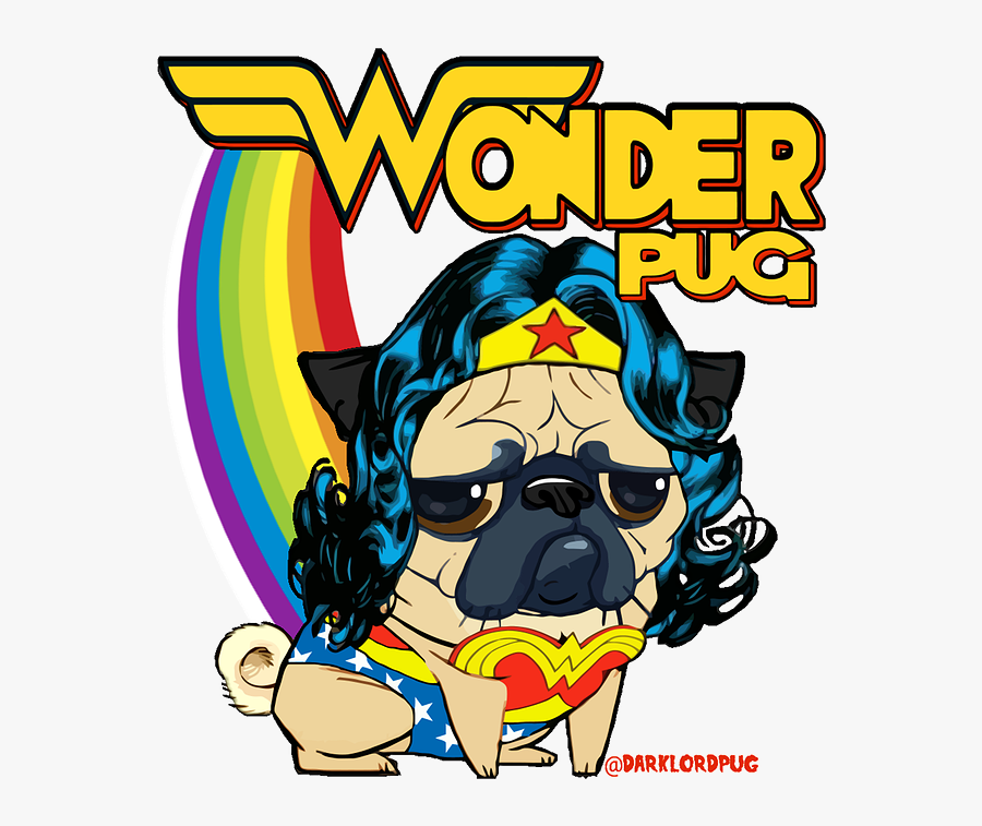 Dark Lord Pug - Wonder Pug, Transparent Clipart