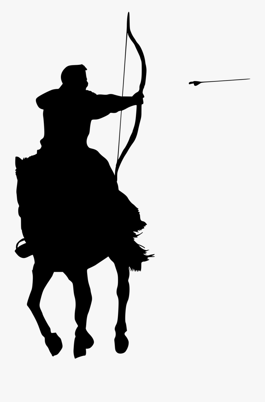 Woman Archer Silhouette At Getdrawings - Horse Archer Png, Transparent Clipart