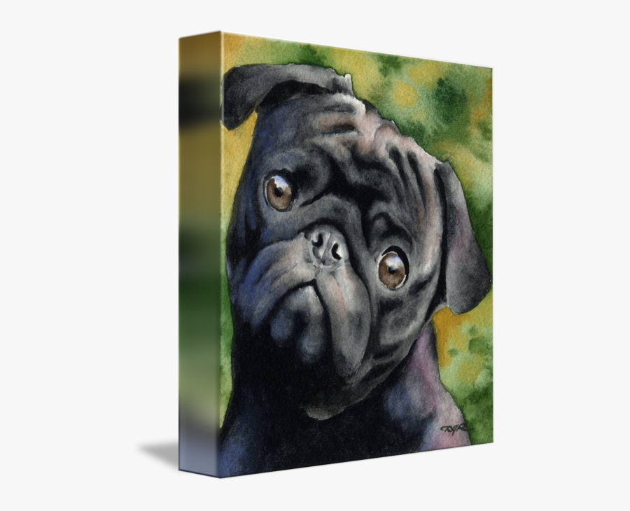 Clip Art Black Pug Dog - Diamond Painting Black Pug, Transparent Clipart