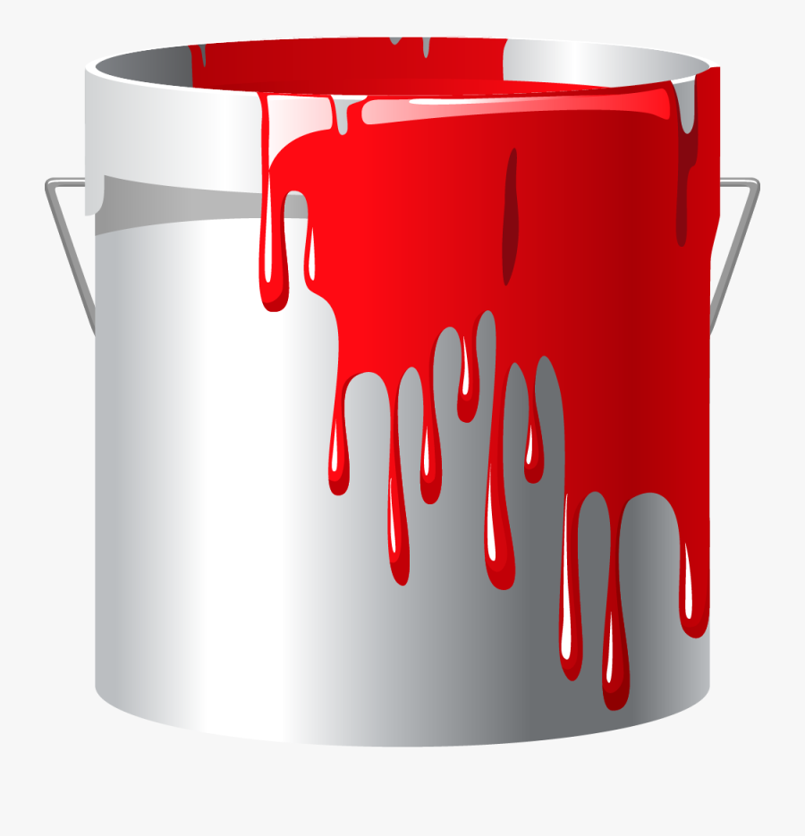Paintbrush Clipart Paint Bucket - Transparent Background Red Paint Bucket Png, Transparent Clipart