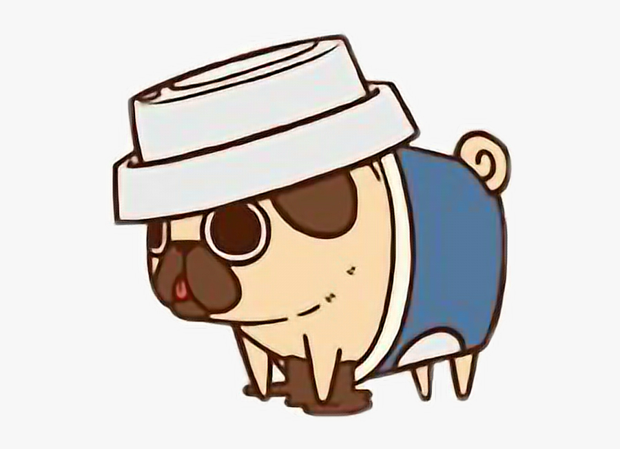 Cute Kawaii Pug Chibi Food Coffeefreetoedit - Puglie Pug, Transparent Clipart