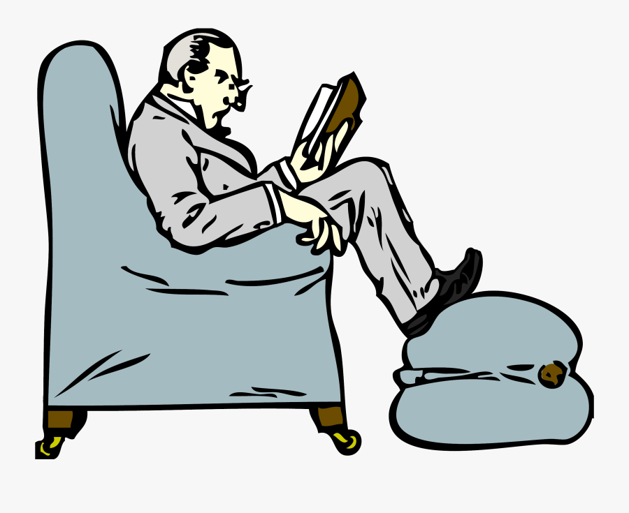 Old Man Reading Clipart, Transparent Clipart
