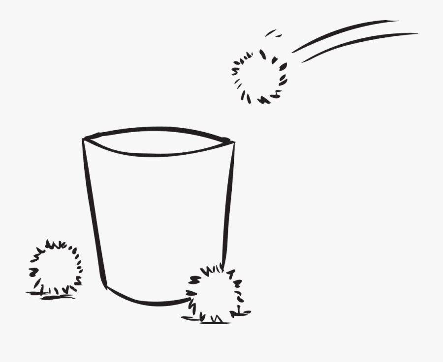 Back Balls Being Tossed Into Bucket, As Seen In Pick, Transparent Clipart