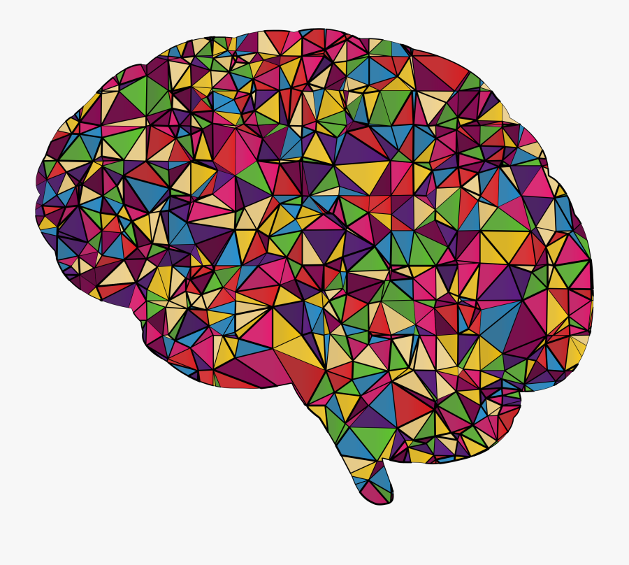 Free Png This Free Icons Design Of Low Poly Brain Silhouette - Brain Silhouette, Transparent Clipart