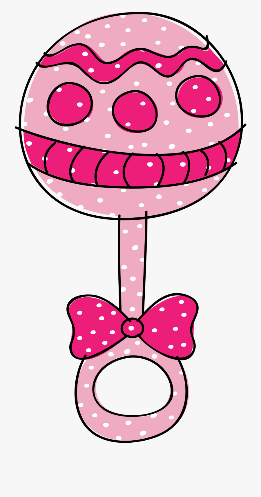 Pink Transparent Background Baby Rattle Clip Art, Transparent Clipart