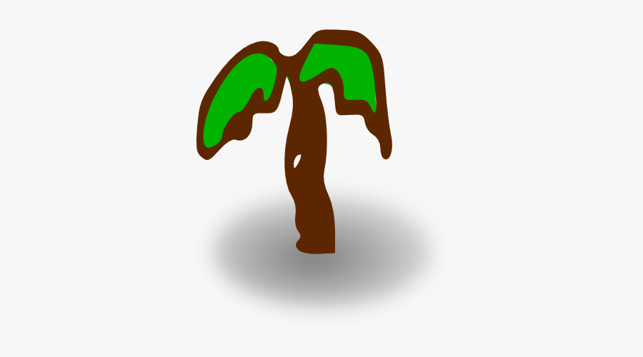 Small Shaded Palm Tree - Clip Art, Transparent Clipart