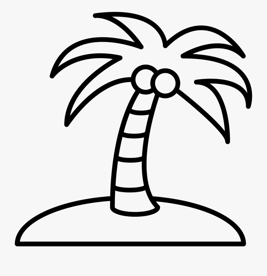 Palm Tree Clipart Black And White Png - Coconut Tree Clipart Black And White, Transparent Clipart