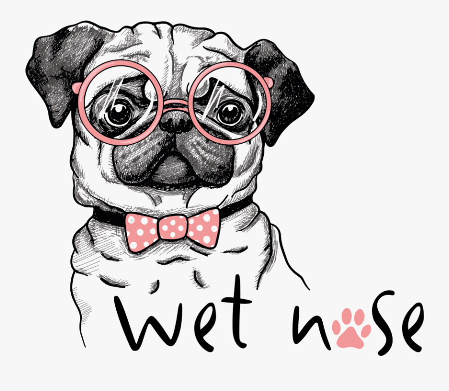 Pug Clipart Summer - Hug A Pug, Transparent Clipart