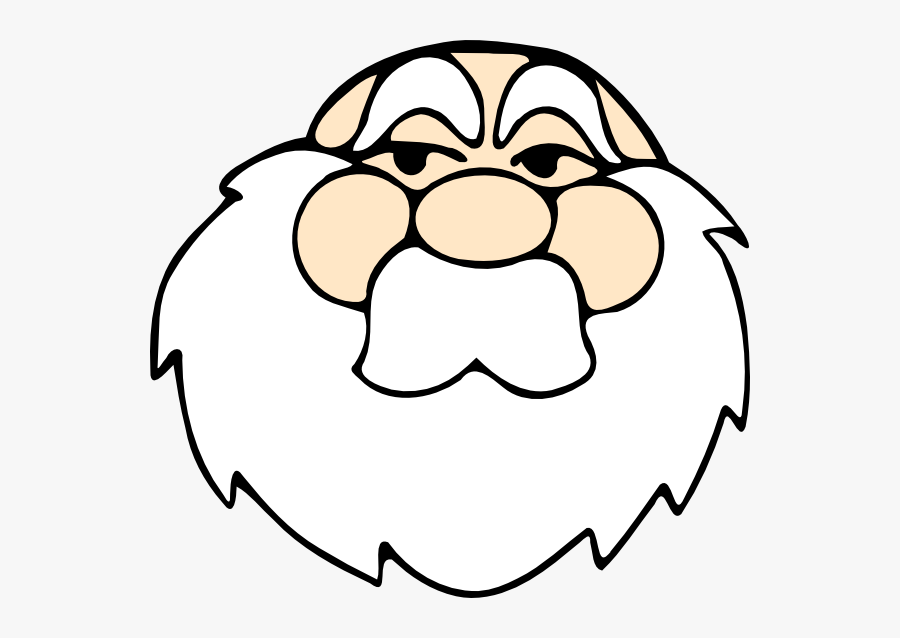 Old Man Pic Svg Clip Arts - Santa Face Without Hat, Transparent Clipart