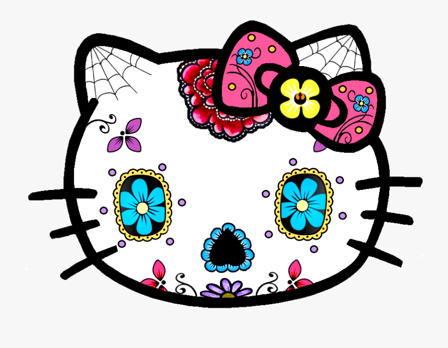 Hello Kitty Sugar Skull, Transparent Clipart