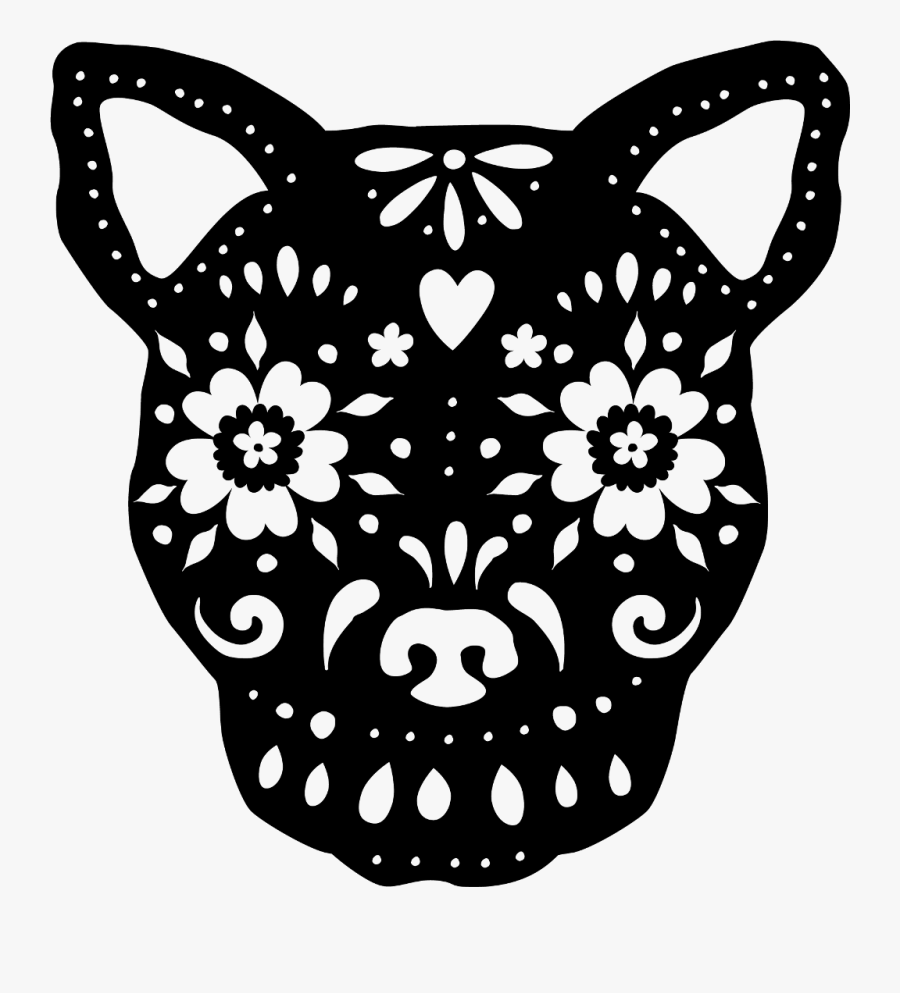 Transparent Sugar Skull Clipart Black And White, Transparent Clipart