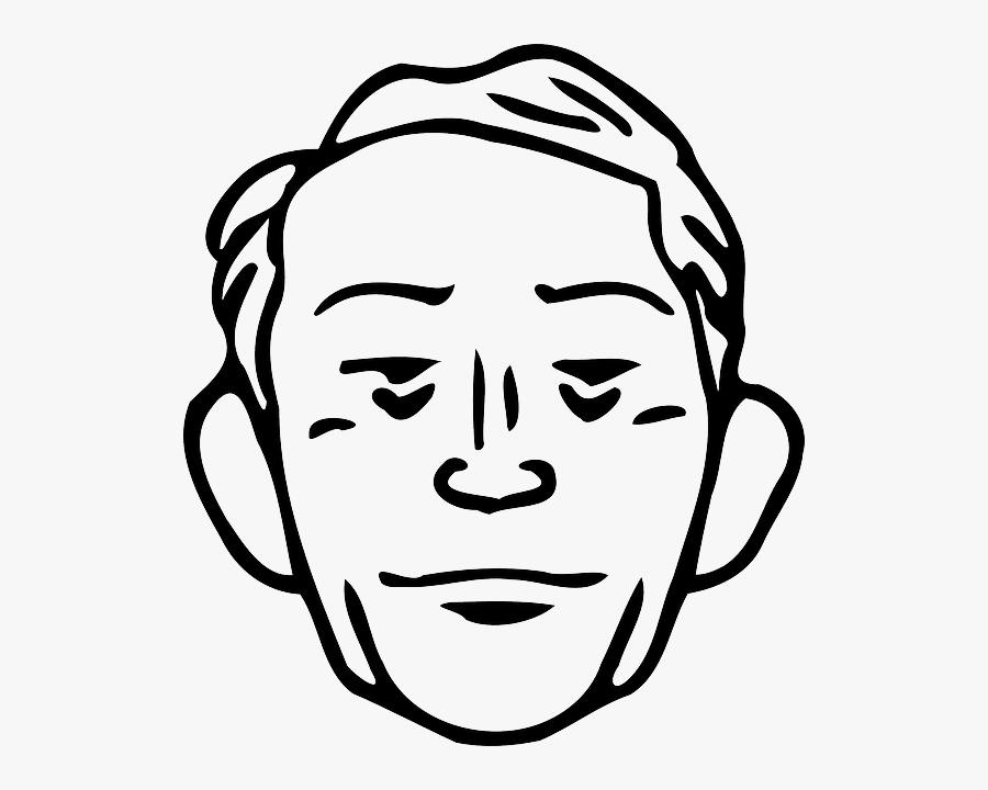 Transparent Face Outline Png - Old Man Face Vector, Transparent Clipart