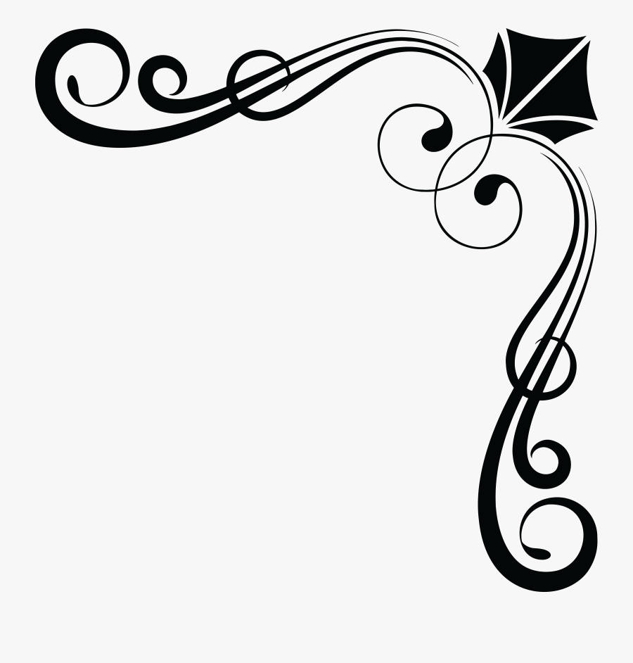Decorative Clipart - Corner Ornaments Png Free, Transparent Clipart