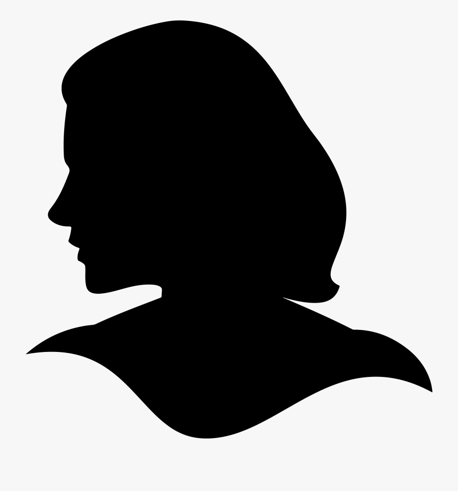 Clipart - Woman Head Silhouette Vector, Transparent Clipart