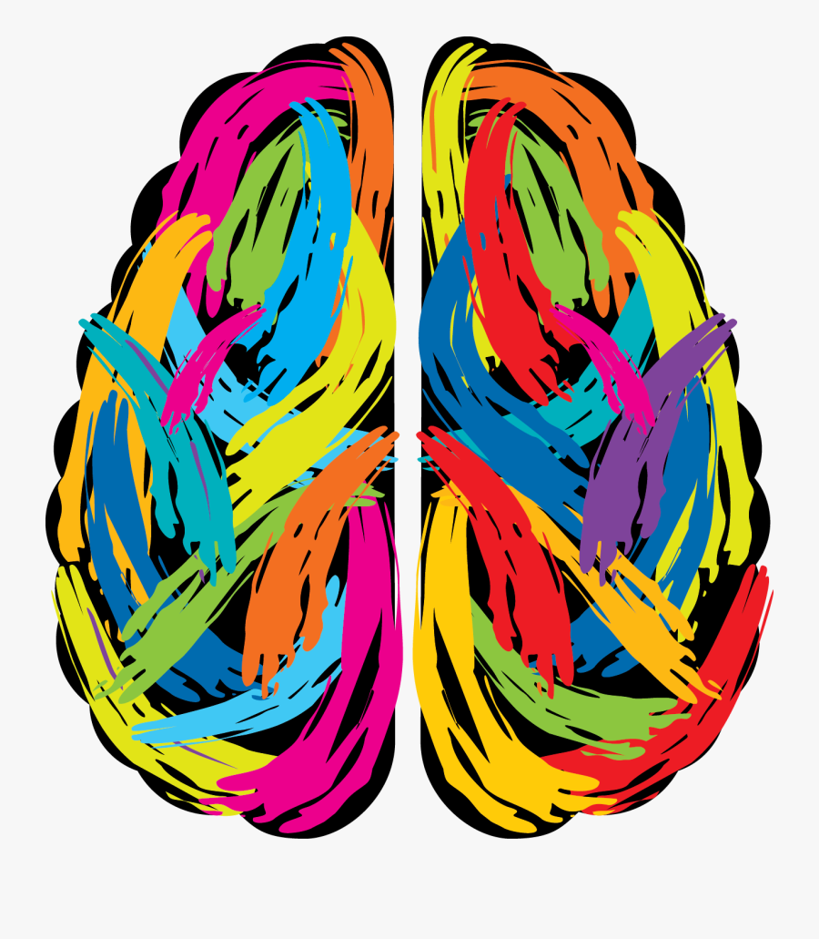 Colorful Brain Clipart - Brain For Paint, Transparent Clipart