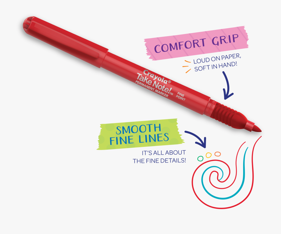 Hd Crayola Take Note Permanent Marker , Free Unlimited - Crayola Take Note Marker, Transparent Clipart