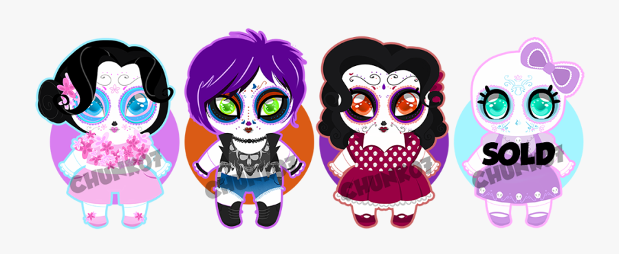 Clipart Skull Candy Skull - Cute Sugar Skull Chibi, Transparent Clipart
