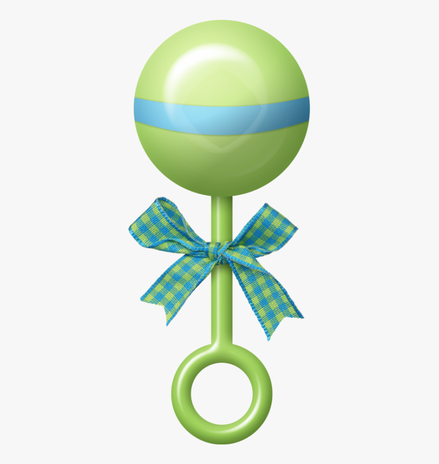 Onesie Clipart Green Baby Rattle - Green Baby Shower Clipart, Transparent Clipart