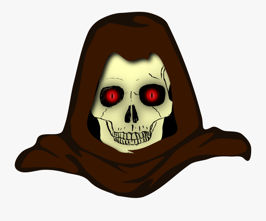 Evil Hooded Skull Vector Clipart Image - Evil Clipart, Transparent Clipart