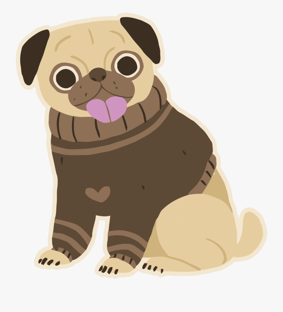 Transparent Pug Dog Clipart - Dog Pug Cartoon Png, Transparent Clipart
