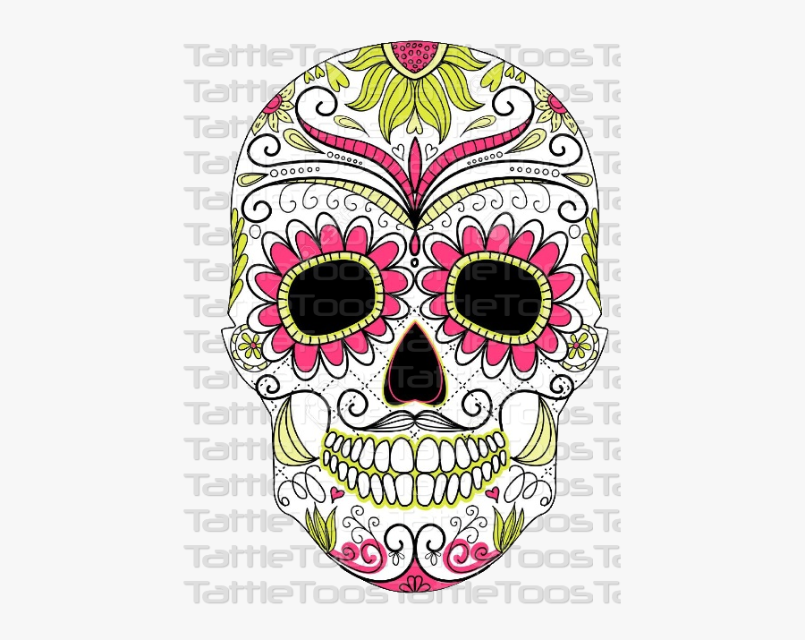 Colorful Day Of The Dead Skeleton, Transparent Clipart