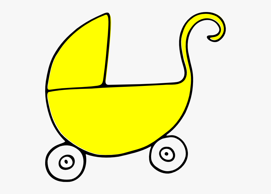 Yellow Stroller Clip Art, Transparent Clipart