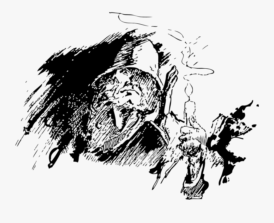 Sailor Old Man Black White Png Image - Old Sailor Clipart, Transparent Clipart