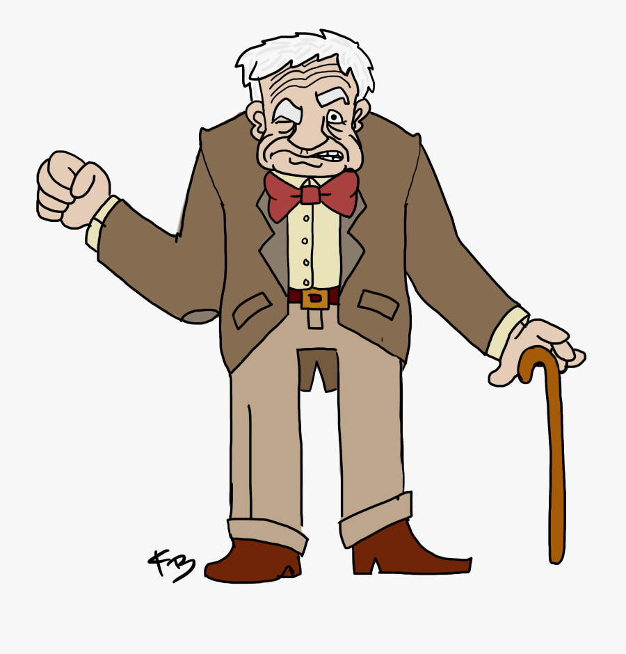 Old Man Transparent Background Png - Grumpy Old Man Drawing, Transparent Clipart