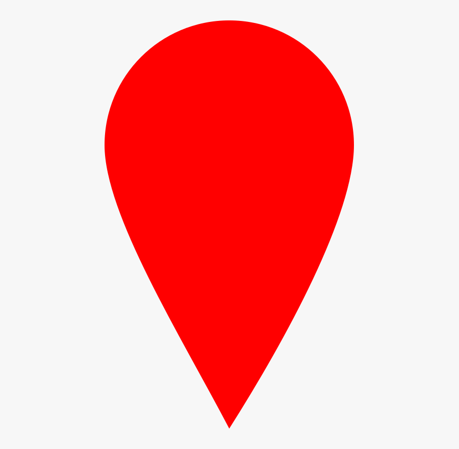 Red Map Locator Marker - Love Heart, Transparent Clipart