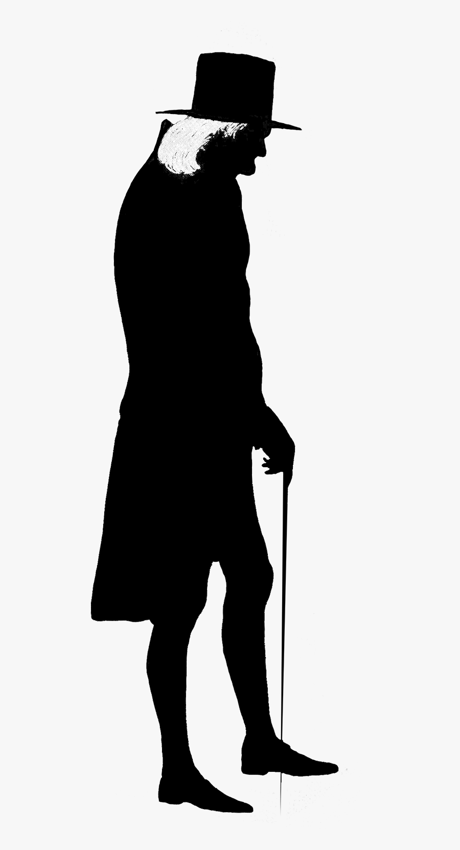 Silhouette Man Old - Silhouette Old Man Png, Transparent Clipart