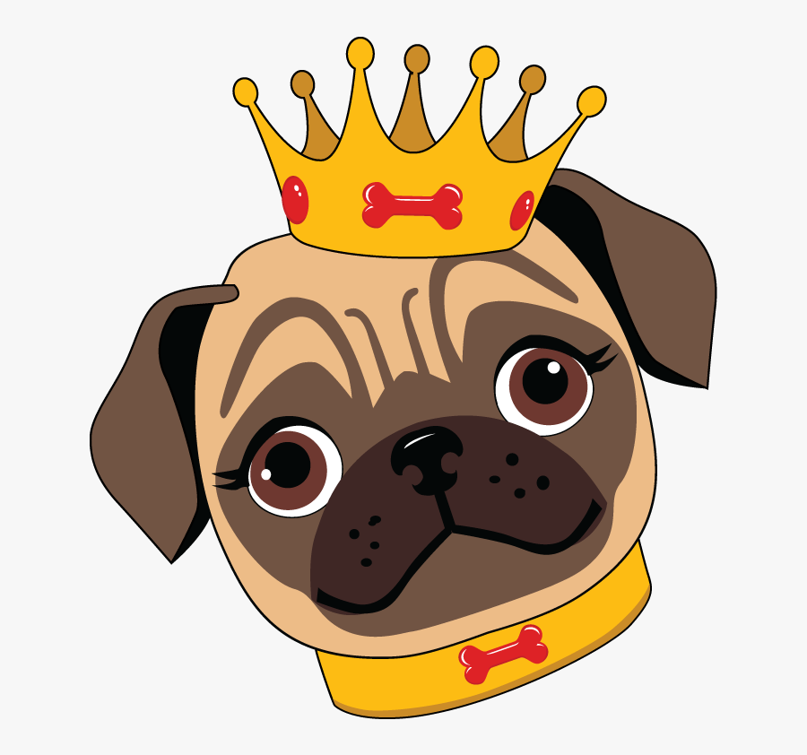 Transparent Pug Face Clipart - Pug Png, Transparent Clipart
